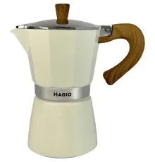 Гейзерная кофеварка Magio Бежева 6 порцій 300 мл (MG-1008)
