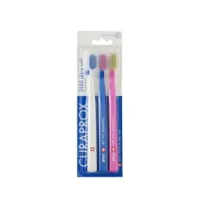 Зубна щітка Curaprox CS 5460 Ultra Soft Ультрам'яка Біла + Синя + Рожева 3 шт. (CS 5460/3-01)