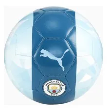 Мяч футбольный Puma MCFC FtblCore Ball Уні 5 Сріблястий / Блакитний / Синій (4099685696635)