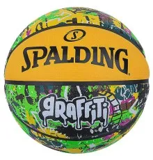 Мяч баскетбольный Spalding Graffitti жовтий, мультиколор Уні 7 84374Z (689344405964)