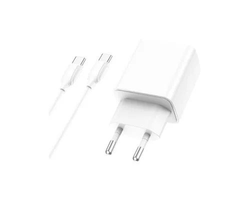 Зарядное устройство BOROFONE BA67A charger set (Type-C to Type-C) White (BA67ACCW)