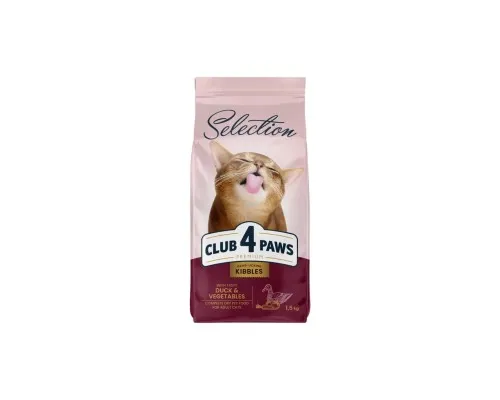 Сухий корм для кішок Club 4 Paws Selection Преміум З качкою та овочами 1.5 кг (4820215369145)