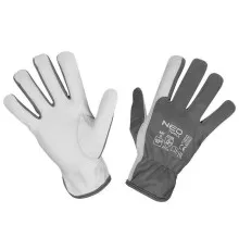 Защитные перчатки Neo Tools козья кожа, р.10, серо-белый (97-656-10)