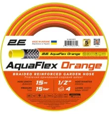 Поливочный шланг 2E AquaFlex Orange 1/2", 15м 4 шари, 20бар, -10+60°C (2E-GHE12OE15)