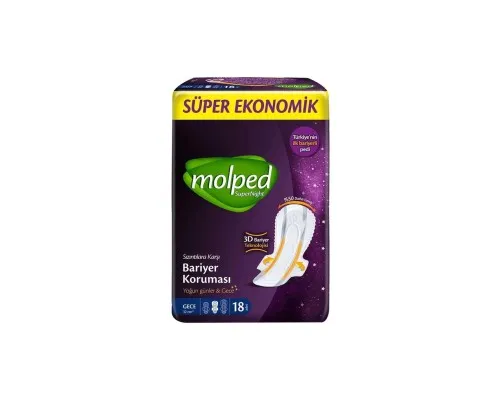 Гігієнічні прокладки Molped SuperNight Long 28 см 18 шт. (8690536829163)