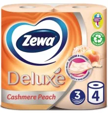 Туалетная бумага Zewa Deluxe Персик 3 слоя 4 рулона (9011111035769)