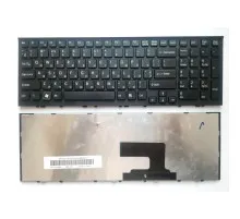 Клавіатура ноутбука Sony VPC-EE Series черная с черной рамкой UA (A43401)