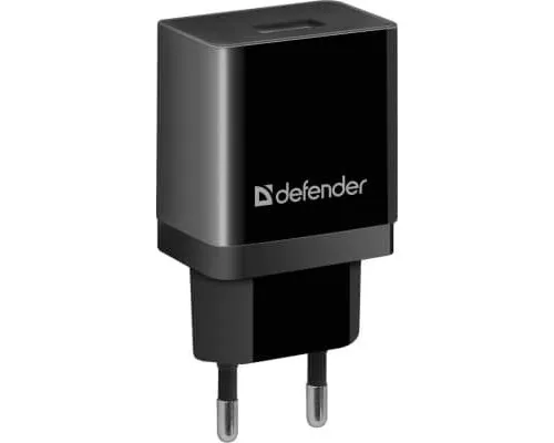 Зарядний пристрій Defender EPA-10 black, 1xUSB, 5V / 2.1A (83572)