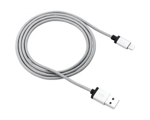 Дата кабель USB 2.0 AM to Lightning 1.0m MFI Dark gray Canyon (CNS-MFIC3DG)