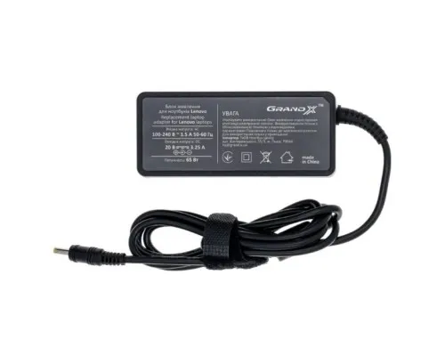 Блок живлення до ноутбуку Grand-X Lenovo (20V 2A 40W) 5,5x2,5mm (ORGLEL40WS)