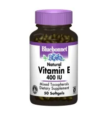 Витамин Bluebonnet Nutrition Натуральний Витамин Е 400IU, 50 желатиновых капсул (BLB0616)