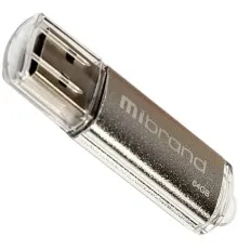 USB флеш накопичувач Mibrand 64GB Cougar Silver USB 2.0 (MI2.0/CU64P1S)