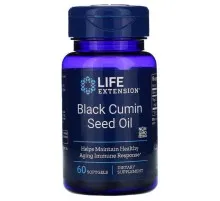 Трави Life Extension Масло насіння чорного кмину, Black Cumin Seed Oil, 60 капсул (LEX-17096)