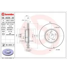 Тормозной диск Brembo 09.A535.21