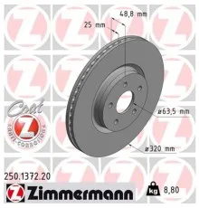 Гальмівний диск ZIMMERMANN 250.1372.20