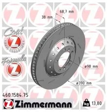 Тормозной диск ZIMMERMANN 460.1584.75