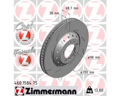 Тормозной диск ZIMMERMANN 460.1584.75