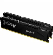 Модуль пам'яті для комп'ютера DDR5 32GB (2x16GB) 6000 MHz Beast Black Kingston Fury (ex.HyperX) (KF560C40BBK2-32)