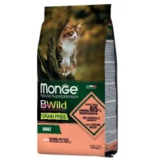Сухий корм для кішок Monge Cat Bwild GR.FREE зі смаком лосося 1.5 кг (8009470012072)