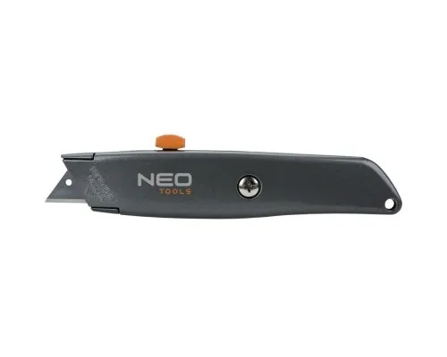 Нож монтажный Neo Tools сегментное лезвие 18мм, металевий корпус (63-702)