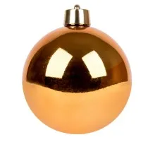 Елочная игрушка Novogod`ko шар пластик, 20 cм, бронзовый, глянец (974071)
