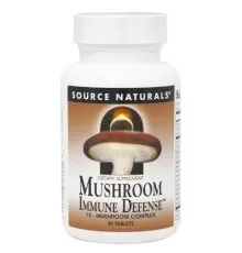 Трави Source Naturals Комплекс з 15 різновидів Грибов, Mushroom Immune Defense, 30 т (SN1608)