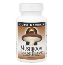 Травы Source Naturals Комплекс из 15 Разновидностей Грибов, Mushroom Immune Defense, 30 т (SN1608)