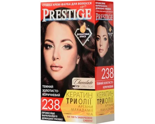 Краска для волос Vips Prestige 238 - Темный золотисто-коричневый 115 мл (3800010500975)