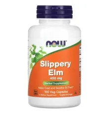 Травы Now Foods Скользкий вяз, 400 мг, Slippery Elm, 100 вегетарианских капсул (NOW-04750)