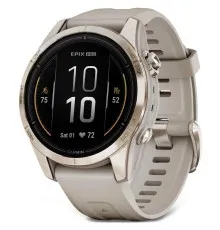 Смарт-годинник Garmin EPIX PRO (g2), 42mm, Saph, Soft Gold SS, Lt. Sand, GPS смарт (010-02802-11)