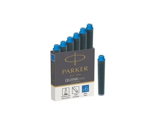 Чорнило для піряних ручок Parker Картриджі Quink Mini /6шт синій (11 510BLU)