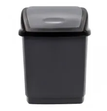Контейнер для мусора Горизонт Домик Металлик 9 л (гор-02036/металік)