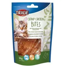 Лакомство для котов Trixie Premio Catnip Chicken Bites с куриным филе и кошачьей мятой 50 г (4011905427423)