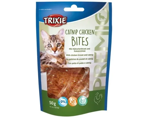 Ласощі для котів Trixie Premio Catnip Chicken Bites з курячим філе та котячою м'ятою 50 г (4011905427423)