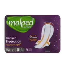 Гигиенические прокладки Molped SuperNight Super Long 35 см 5 шт. (8690536806829)