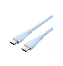 Дата кабель USB-C to USB-C 1.0m USB2.0 100W (20V/5A) Light Blue Silicone Vention (TAWSF)