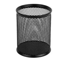 Підставка для ручок Axent round 80х80х100мм, wire mesh, black (2110-01-A)