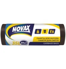 Пакети для сміття Novax чорні 35 л 30 шт. (4823058302560)