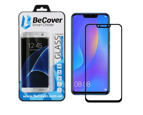 Стекло защитное BeCover Huawei P Smart+ Black (702570)