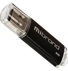 USB флеш накопитель Mibrand 8GB Cougar Black USB 2.0 (MI2.0/CU8P1B)