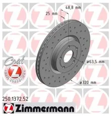 Тормозной диск ZIMMERMANN 250.1372.52