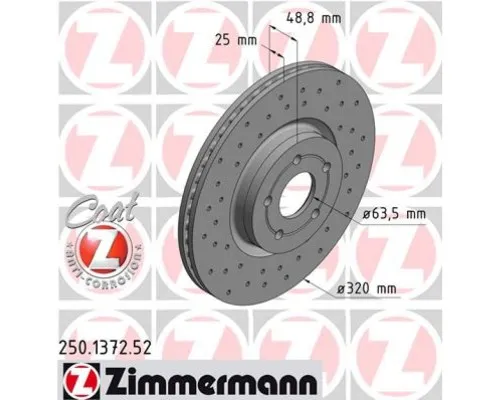 Гальмівний диск ZIMMERMANN 250.1372.52