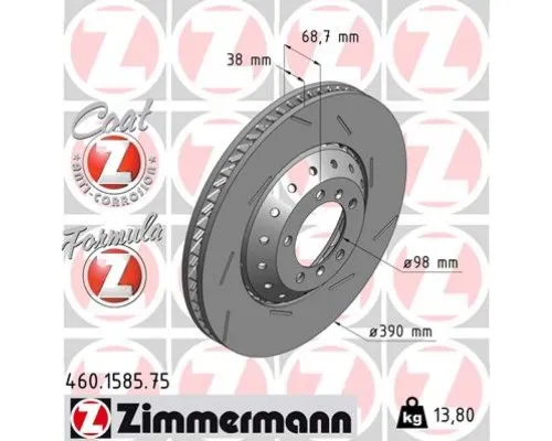 Гальмівний диск ZIMMERMANN 460.1585.75