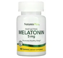 Аминокислота Natures Plus Мелатонин Быстродействующий, 5 мг, Fast Acting Melatonin, 90 табле (NAP-47626)