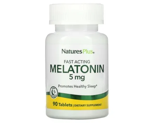 Аминокислота Natures Plus Мелатонин Быстродействующий, 5 мг, Fast Acting Melatonin, 90 табле (NAP-47626)