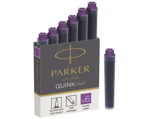 Чорнило для піряних ручок Parker Картриджі Quink Mini /6шт фіолетовий (11 510VI)