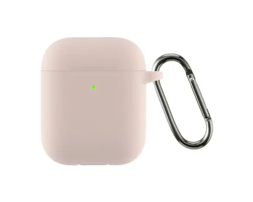 Чохол для навушників Armorstandart Ultrathin Silicone Case With Hook для Apple AirPods 2 Pink Sand (ARM59689)