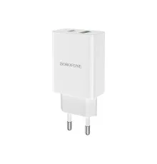 Зарядное устройство BOROFONE BA56A Lavida dual port PD20W+QC3.0 charger White (BA56AW)