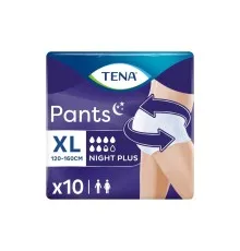 Подгузники для взрослых Tena Pants Plus Night Extra Large 10 шт (7322542133569)