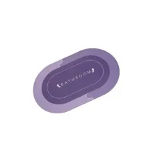 Килимок для ванної Stenson суперпоглинаючий 50 х 80 см овальний фіолетовий (R30940 violet)